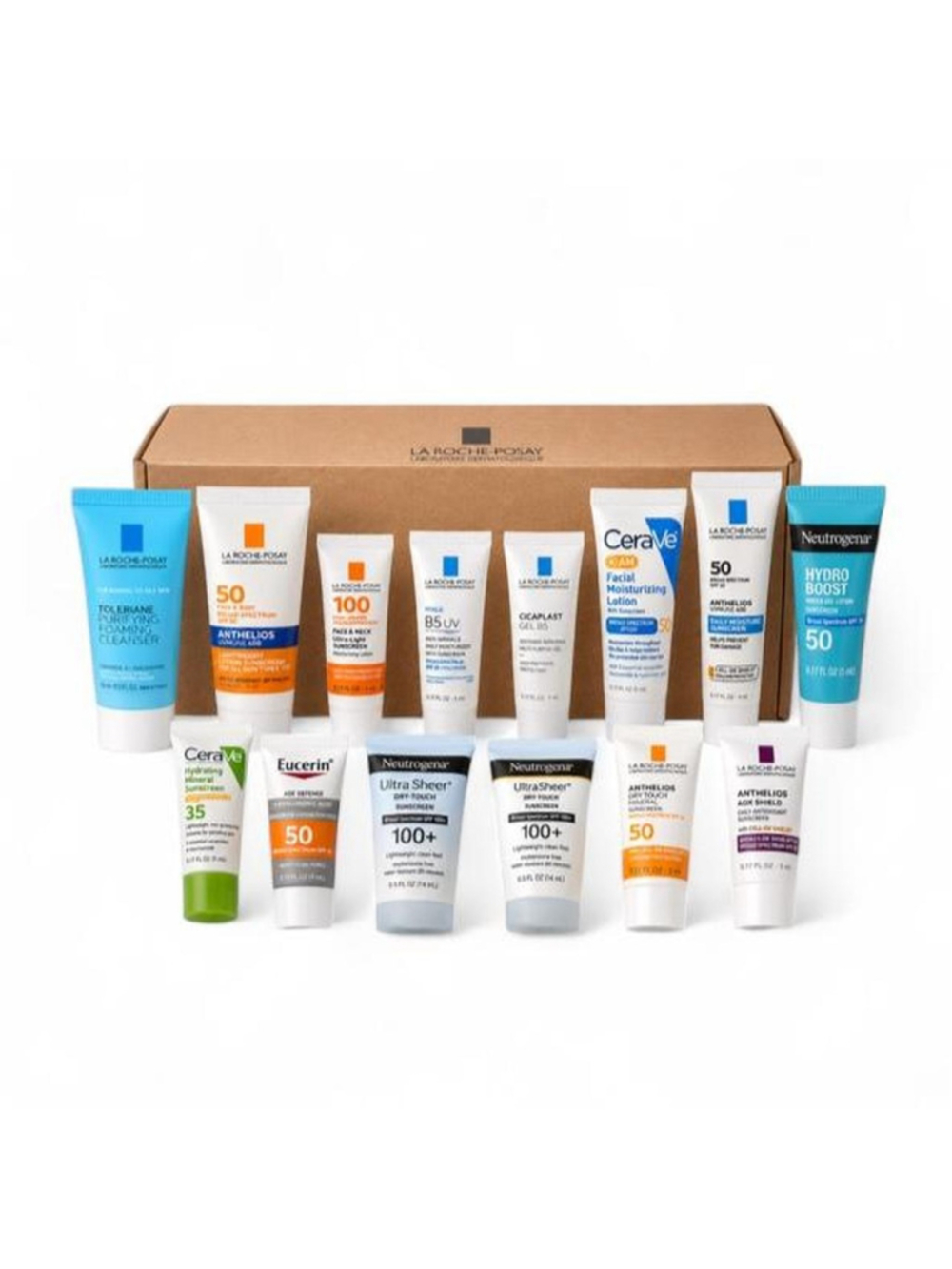 Sunscreen travel size 5pcs sampler pack #sunscreen #beauty
Brands include: La Ro